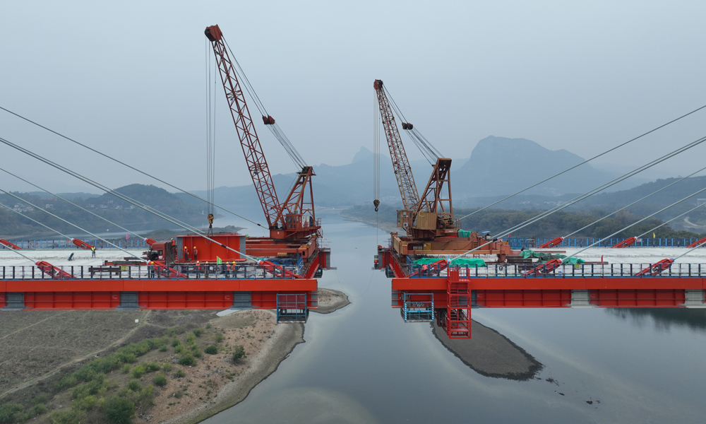 青洲柳江特大桥全长1675米，主桥采用双塔双索面组合梁斜拉桥设计，主塔为倒Y型结构，总高162.8米，主跨506米，是广西最大跨径的无辅助墩斜拉桥，也是国内第二大跨径无辅助墩斜拉桥。